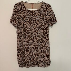Entro Boutique Brand Animal Print Short Sleeve Mini Dress